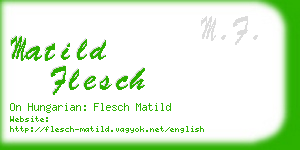 matild flesch business card